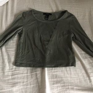 Long sleeve crop top